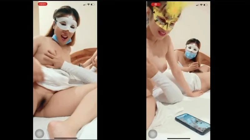 Hai em livestream quan hệ tập thể